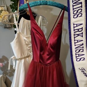 Maroon cocktail dress